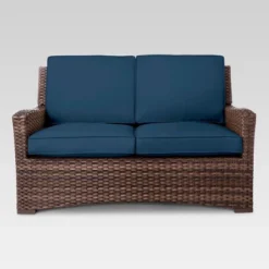 Halsted Wicker Patio Loveseat - Threshold -Every Space Store GUEST 015572ac 0574 4d81 a904 e46380cf37f7
