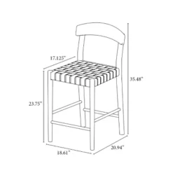 Cliff Haven Solid Wood With Woven Seat Counter Height Barstool - Threshold™ Designed With Studio McGee -Every Space Store GUEST 028577f6 8f3f 49ef 9a03 601c170f7db8