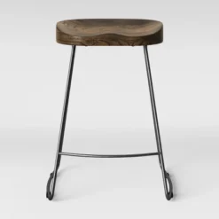 Hull Low Back Wood/Metal Counter Height Barstool - Threshold™ -Every Space Store GUEST 040349e4 7c2c 4c7a 9366 ac2e6b508b93