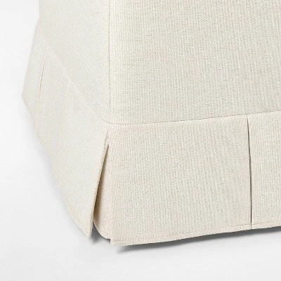 Box Pleat Upholstered Ottoman - Threshold™ Designed With Studio McGee 5 Box Pleat Upholstered Ottoman - Threshold™ Designed With Studio McGee - Image 3