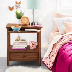 Shelburne Nightstand With Drawer/Shelf - Threshold™ -Every Space Store GUEST 096e5869 56d5 4784 9015 ed73b3018d22