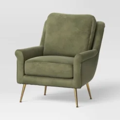 Carmine Luxe Arm Accent Chair With Brass Legs - Threshold™ -Every Space Store GUEST 0a0e1322 21c7 4dc3 944f a24457b8a83e