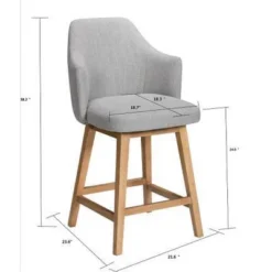 Kinston Swivel Curved Back Upholstered Counter Height Barstool - Threshold™ 18 Kinston Swivel Curved Back Upholstered Counter Height Barstool - Threshold™ -Every Space Store GUEST 0cf41a59 02f8 4482 a305 0046c7165fa6