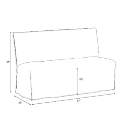 Replacement Slipcover Only For 57" Jean Dining Banquette - Threshold™ -Every Space Store GUEST 0d0259f9 e6b7 4138 9f4e 0e57477da7b6