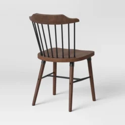 Delway Curved Back Mixed Material Dining Chair Walnut - Threshold™ -Every Space Store GUEST 0d2d8049 ce91 4666 9215 7046a869d02c