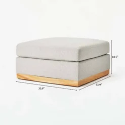 Woodland Hills Modular Sectional Ottoman Light Gray - Threshold™ Designed With Studio McGee -Every Space Store GUEST 0ed068aa 7686 4196 a244 18c08b84b454