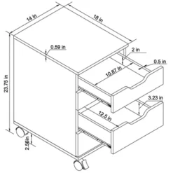 Loring Rolling Cabinet White - Threshold™: Mobile Office Furniture Set With Drawers -Every Space Store GUEST 116250cb fce7 48db a615 3ff849376733