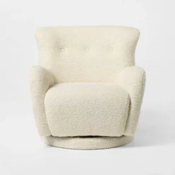 Kessler Swivel Chair Cream - Threshold™ Designed With Studio McGee 8 Kessler Swivel Chair Cream - Threshold™ Designed With Studio McGee -Every Space Store GUEST 1ce4deca cc2f 407c 9bf6 09df9c4aec9e