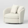 Oversized Upholstered Swivel Accent Chair With Pillows Cream Boucle - Threshold™ -Every Space Store GUEST 1ddd55fe 38d5 445d 85de bd3996186795