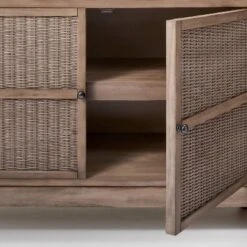 Brandeis Woven TV Stand For TVs Up To 60" Brown - Threshold™ Designed With Studio McGee -Every Space Store GUEST 207e0e77 d234 4ee8 8261 19fba8aebd36