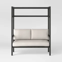 Ryegate 2pc 4' Mini Patio Daybed With Ottoman Weathered Teak - Threshold™ 12 Ryegate 2pc 4' Mini Patio Daybed With Ottoman Weathered Teak - Threshold™ -Every Space Store GUEST 21a748c0 b63f 40d1 bcbd 1159f522c39f