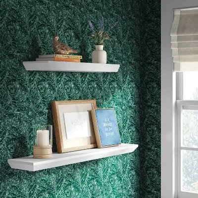 Wedge Shelf With Rod Bracket White - Threshold™ 3 Wedge Shelf With Rod Bracket White - Threshold™