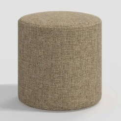 Round Thalia Ottoman In Textured Linen - Threshold™ -Every Space Store GUEST 26599592 80e4 416a 8427 b087092ea95d