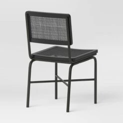 Errol Cane And Wood Dining Chair With Metal Legs Black - Threshold™ -Every Space Store GUEST 270177fe 3aeb 43b7 bf8d 08b29153b9ac