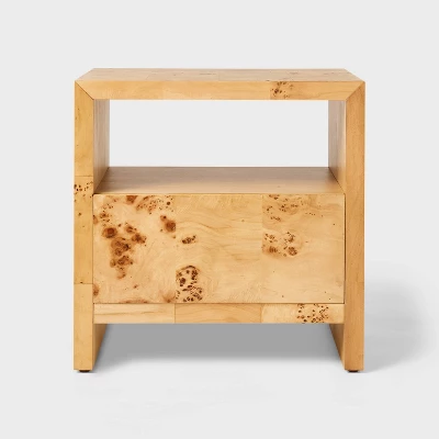 Ogden Nightstand Brown - Threshold™ Designed With Studio McGee: Woodgrain, Open Shelf, Veneer Surface 4 Ogden Nightstand Brown - Threshold™ Designed With Studio McGee: Woodgrain, Open Shelf, Veneer Surface - Image 2