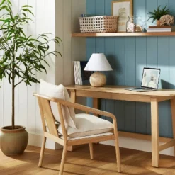 Every Space Store 3 Ventura Upholstered Accent Chair With Wood Frame Natural - Threshold™ Designed With Studio McGee