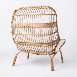 Wicker & Metal Outdoor Patio Chair, Egg Chair Natural - Threshold™ Designed With Studio McGee -Every Space Store GUEST 28382aa6 dee2 4001 9b12 305562e94096