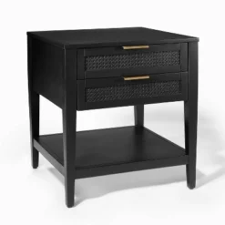 East Bluff 2 Drawers Woven Accent Table Black - Threshold™ Designed With Studio McGee -Every Space Store GUEST 29905b41 0976 4ad7 8c10 41d4cef772fa