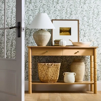 48" Modern Wooden Console Table With Drawer Brown - Threshold™ Designed With Studio McGee 3 48" Modern Wooden Console Table With Drawer Brown - Threshold™ Designed With Studio McGee