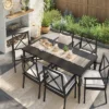Searsburg Aluminum 6 Person Rectangle Slat Top Patio Dining Table, Outdoor Furniture - Black - Threshold™ -Every Space Store GUEST 2bc7f925 f26d 47f8 aa71 d39cc9460e60