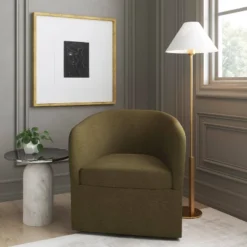 Rhea Swivel Chair In Linen - Threshold™ -Every Space Store GUEST 36774f99 22fd 4368 b1ed 89e0c21f5995