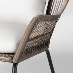 Steel And Wicker Latigo Rust Resistant Outdoor Patio Loveseat Arm Chair Gray - Threshold™ -Every Space Store GUEST 38fd4964 d075 4495 9a55 1a18119826b6