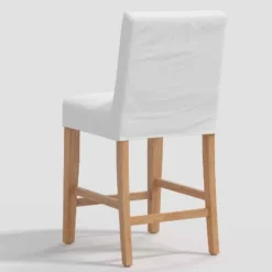 Nazanin Slipcover Counter Height Barstool Twill White - Threshold™ -Every Space Store GUEST 39492191 5298 4370 b788 c7150e0059c3