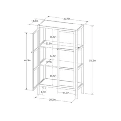 56.2" Hadley Library Cabinet With Glass Shell White - Threshold™ -Every Space Store GUEST 3a694d2d b95f 4046 b205 56f66d131fd3