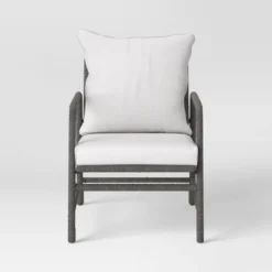 2pc Granby Padded Wicker Outdoor Patio Chairs, Club Chairs Gray - Threshold™ -Every Space Store GUEST 3ba891a6 622d 4fa9 823b 94a0435a9913