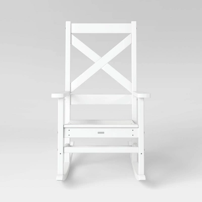 Shawboro POLYWOOD Patio Rocking Chair - White - Threshold™ 4 Shawboro POLYWOOD Patio Rocking Chair - White - Threshold™ - Image 2