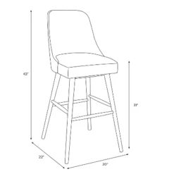 Geller Modern Counter Height Barstool Gray Boucle - Threshold™: Upholstered, Rubberwood Frame, 250lb Capacity -Every Space Store GUEST 3e52f52a cee4 4d6c bab4 e9aa67dc6e95