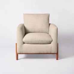 Elroy Faux Shearling Accent Chair With Wood Legs - Threshold™ Designed With Studio McGee -Every Space Store GUEST 416f5fbf 6aaf 4c57 a85d 949b37847675