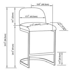 2pk Jules Cantilever Armless Upholstered Counter Height Barstool - Threshold™ -Every Space Store GUEST 43f66d3d bc63 4c4e a252 83898804be78