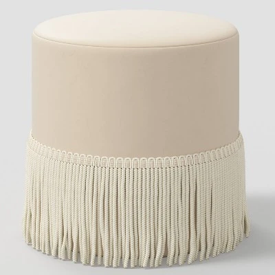 Fringe Drum Ottoman In Velvet - Threshold™ 9 Fringe Drum Ottoman In Velvet - Threshold™ - Image 7