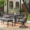 2pc Fairmont Stationary Outdoor Patio Dining Chairs Arm Chairs Black - Threshold™ -Every Space Store GUEST 464fb60b 713d 474f af89 5d5aa851ba98