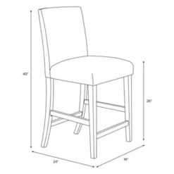 25" Velvet Parsons Counter Height Barstool Wood - Threshold™ -Every Space Store GUEST 502e98e9 d371 4be1 ac02 195efdc5d03b