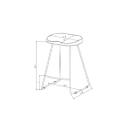 Hull Low Back Wood/Metal Counter Height Barstool - Threshold™ -Every Space Store GUEST 509b4ae3 a422 4b35 8183 0d37552635c1
