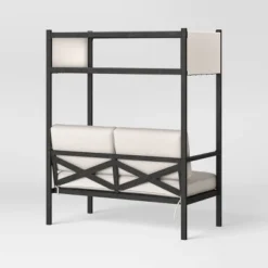 Ryegate 2pc 4' Mini Patio Daybed With Ottoman Weathered Teak - Threshold™ 13 Ryegate 2pc 4' Mini Patio Daybed With Ottoman Weathered Teak - Threshold™ -Every Space Store GUEST 52a56e94 f01a 4e67 98c5 74cb41f35e91