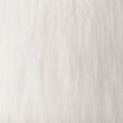 Holley Mongolian Fur/Wood Ottoman Cream - Threshold™: Padded, No Assembly, Plywood Frame 5 Holley Mongolian Fur/Wood Ottoman Cream - Threshold™: Padded, No Assembly, Plywood Frame - Image 3