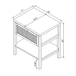 Palmdale Nightstand Woven 1 Drawer Natural - Threshold™ Designed With Studio McGee -Every Space Store GUEST 550d6465 ce76 4b84 aecc 7d7a65f14b62