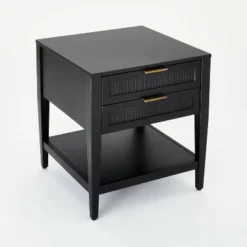 East Bluff 2 Drawers Woven Accent Table Black - Threshold™ Designed With Studio McGee -Every Space Store GUEST 575de8be 7e88 4543 b84c fdce79d39cf3