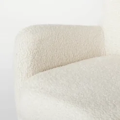 Kessler Swivel Accent Chair Cream Faux Shearling - Threshold™ Designed With Studio McGee: Luxury Glam Furniture, No Assembly Required -Every Space Store GUEST 589b95a8 9cd6 4fca 8a9f 2a72250ce8c5