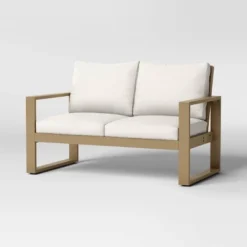 Esker Recycled Resin Outdoor Patio Loveseat Brown - Threshold™ -Every Space Store GUEST 5afc5da1 629d 43c2 8014 245974f926a0