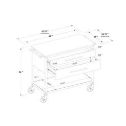 Derry Stone Top Mixed Material Kitchen Island Brown - Threshold™: Solid Hardwood, Storage, Wheels -Every Space Store GUEST 5c154903 97ae 4ad2 863b fa3bbc2af93f