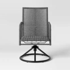2pc Granby Padded Wicker Outdoor Patio Dining Chairs Swivel Chairs Gray - Threshold™ -Every Space Store GUEST 5ceab08c a6c7 44da afd8 4c3be5f0b3bc