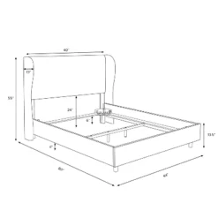 Tufted Velvet Upholstered Wingback Bed - Skyline Furniture -Every Space Store GUEST 5da2749b d032 4d56 b9b0 63f6063781e0