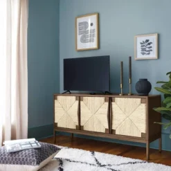 Withania Media Stand For TVs Up To 55" - Threshold™: Entertainment Center, Cable Management, Wood Composite