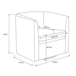 Vernon Upholstered Barrel Swivel Chair Light Brown Velvet - Threshold™ Designed With Studio McGee -Every Space Store GUEST 5fe00eaa 81ff 454f b46c 0da142b5764f