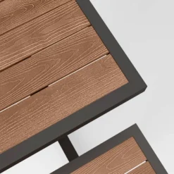 Bryant Faux Wood Rectangle Patio Picnic Table - Gray/Natural Wood - Threshold™ -Every Space Store GUEST 61163d69 eb47 45b7 8fe5 b465c4217b59