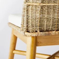 Juniper Woven Dining Chair With Cushion Natural - Threshold™ Designed With Studio McGee -Every Space Store GUEST 61576adc 2b4b 4203 a94f 5e0e5d4bcc2f